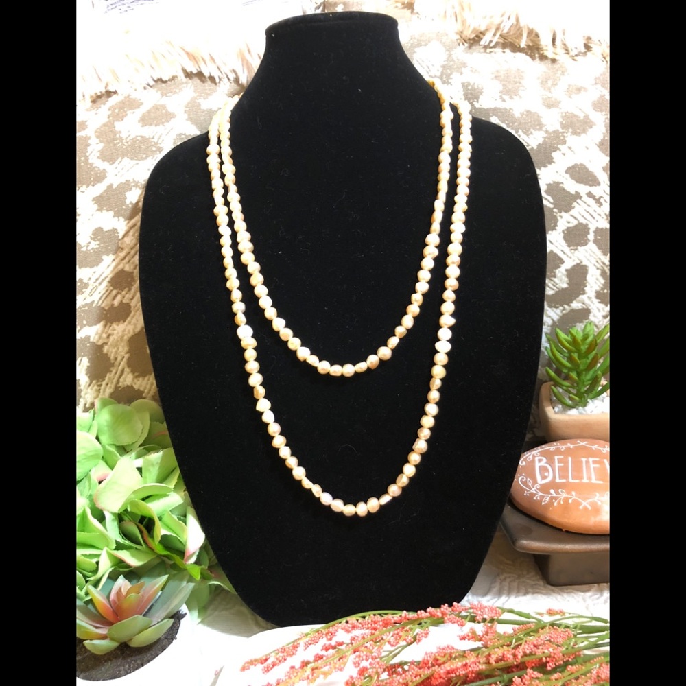 🌺🌷GENUINE PEACH COLORED FRESH WATER PEARLS🌷🌺